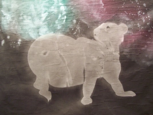 Product picture Polar Bear with Aurora Borealis sunprint