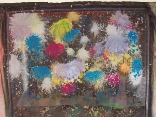 Product picture Las Vegas Skyline with Fireworks sunprint